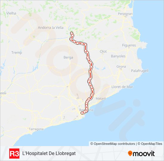 R3 Train Line Map