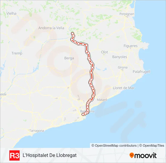 R3 Train Line Map