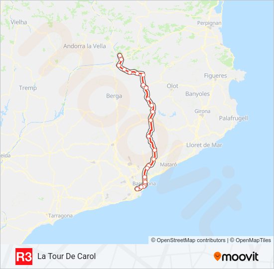R3 Train Line Map