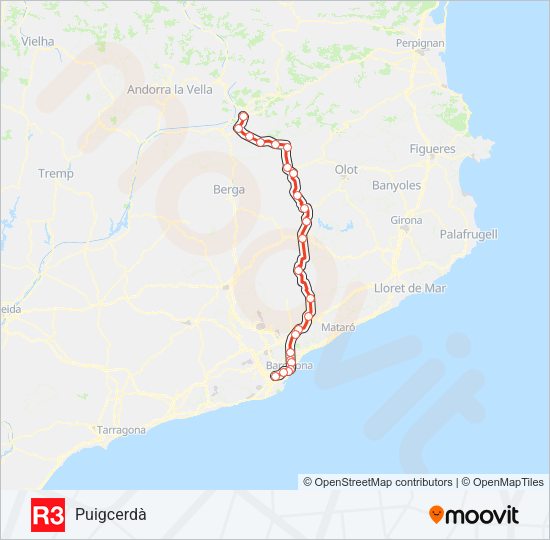 R3 Train Line Map