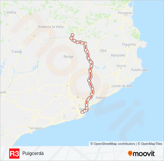 R3 Train Line Map