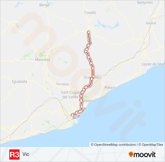 R3 Train Line Map