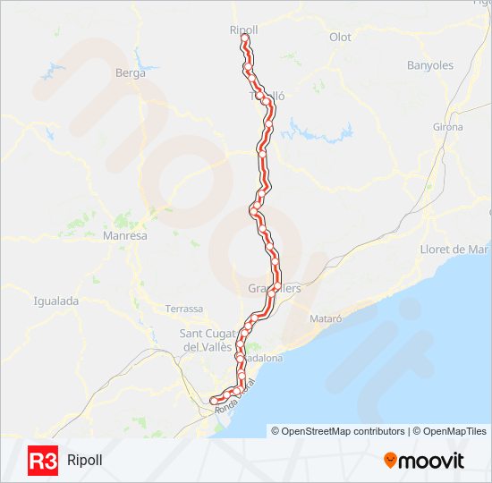 R3 Train Line Map