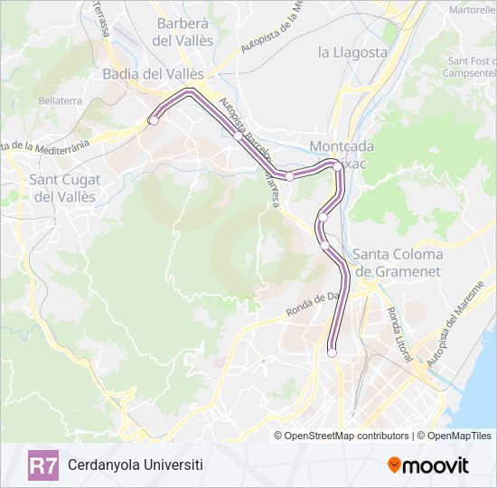 R7 Train Line Map