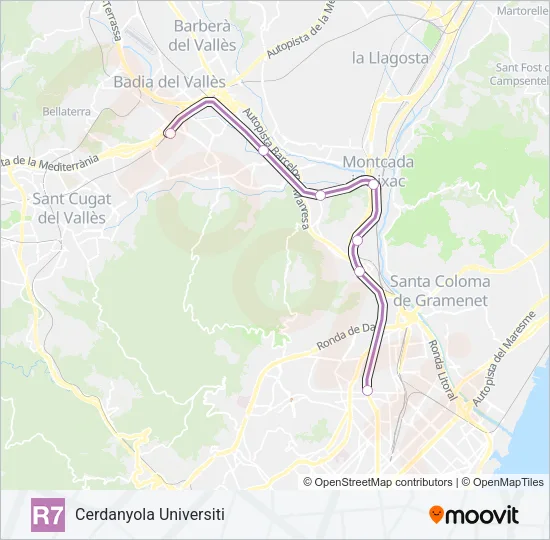 R7 Train Line Map