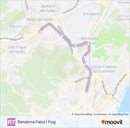 R7 Train Line Map
