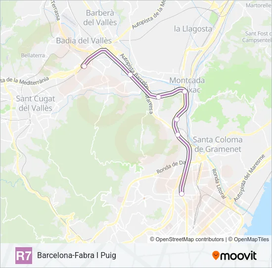 R7 Train Line Map
