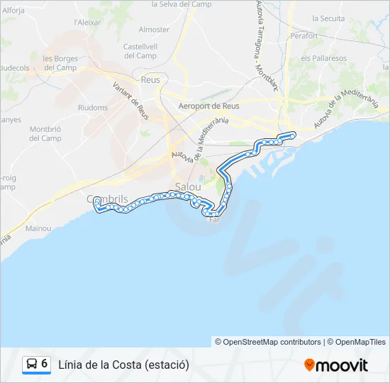 6 Bus Line Map