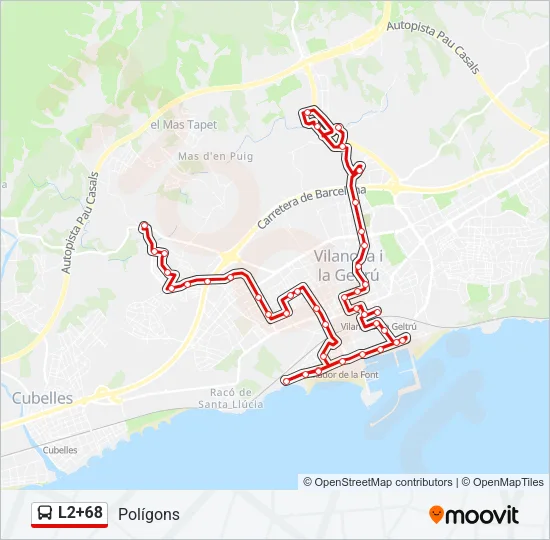 L2+68 Bus Line Map