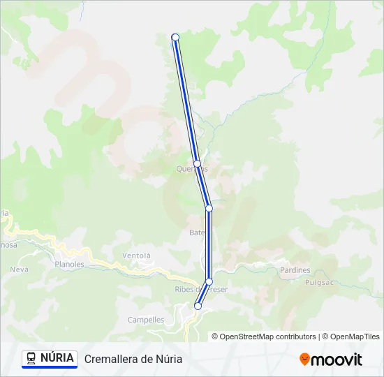 NÚRIA  Line Map