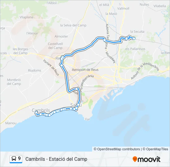 9 Bus Line Map
