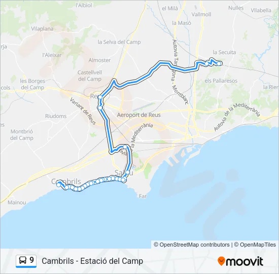 9 Bus Line Map