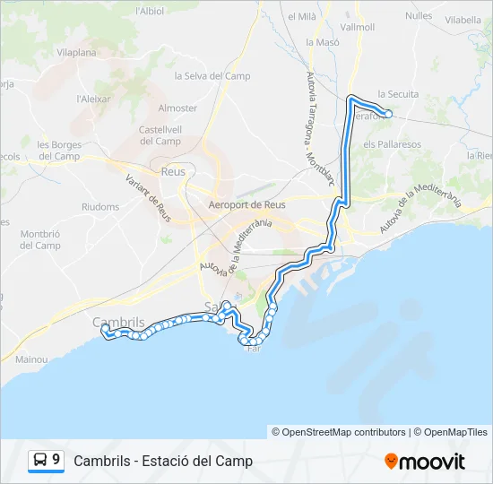9 Bus Line Map