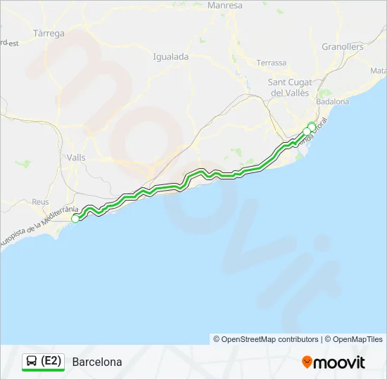 (E2) Bus Line Map