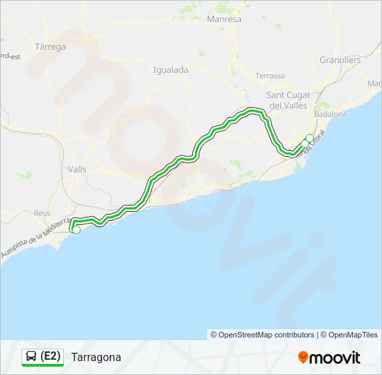 (E2) Bus Line Map