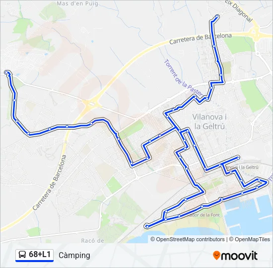 68+L1 Bus Line Map
