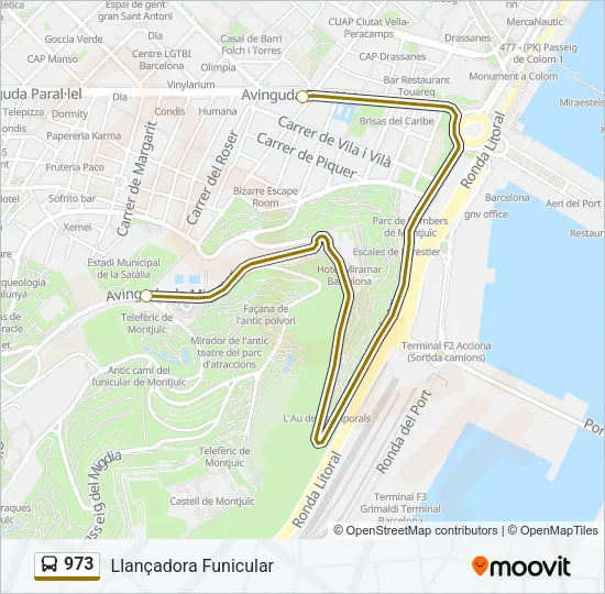 973 Bus Line Map