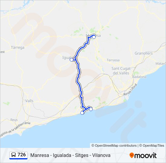 726 Bus Line Map