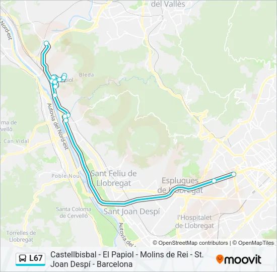L67  Line Map
