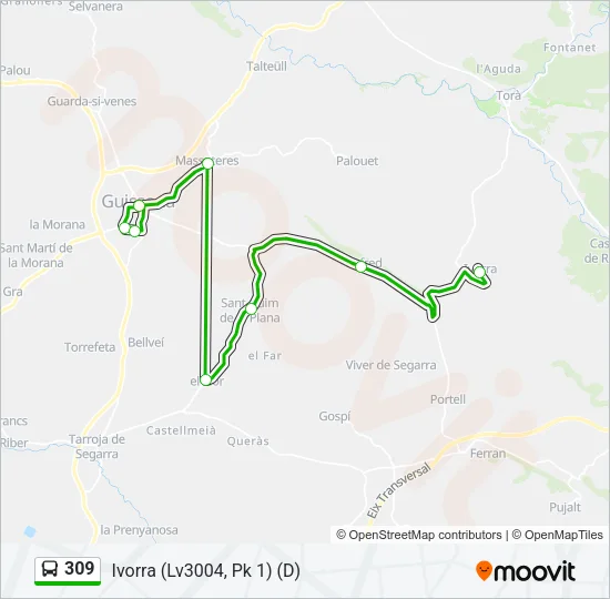 309 Bus Line Map