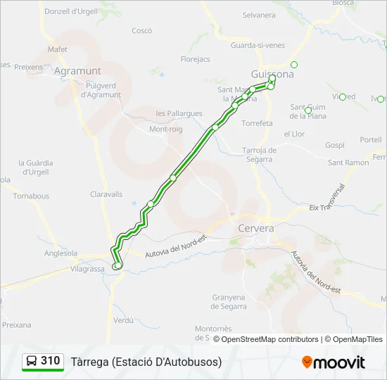 310 Bus Line Map