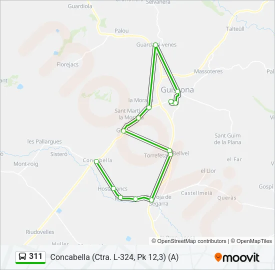 311 Bus Line Map
