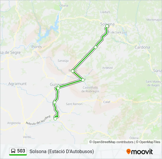 503 Bus Line Map