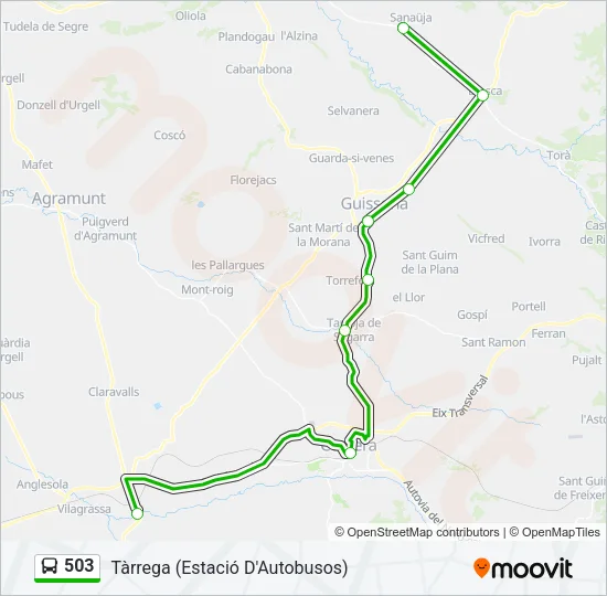 503 Bus Line Map