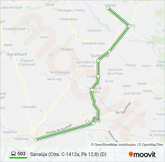 503 Bus Line Map