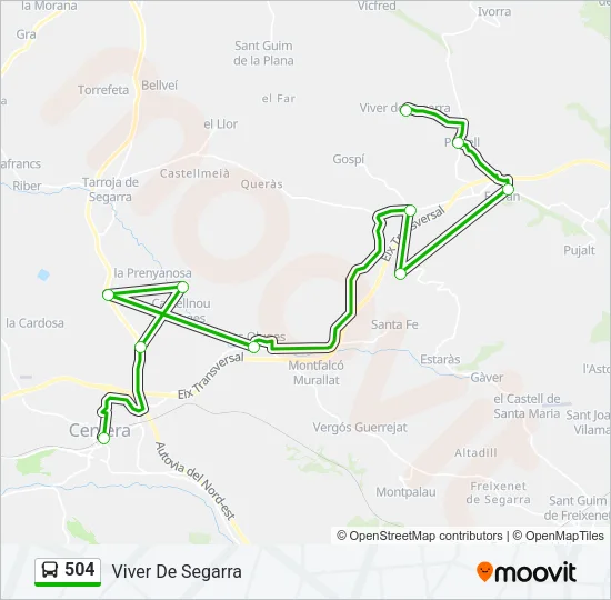 504 Bus Line Map