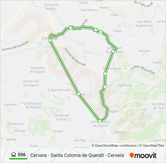 506 Bus Line Map