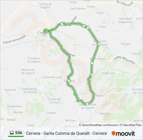 506 Bus Line Map