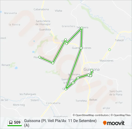 509 Bus Line Map