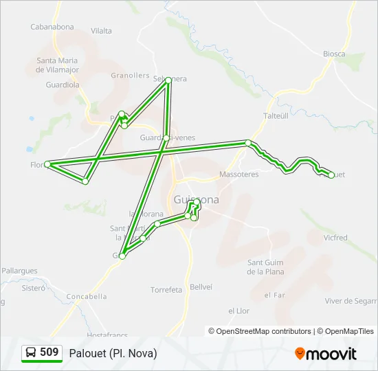 509 Bus Line Map