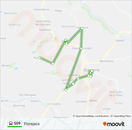 509 Bus Line Map