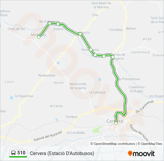 510 Bus Line Map
