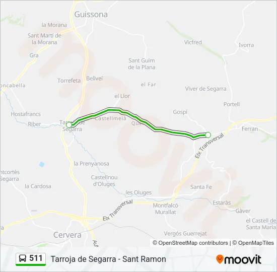 511 Bus Line Map