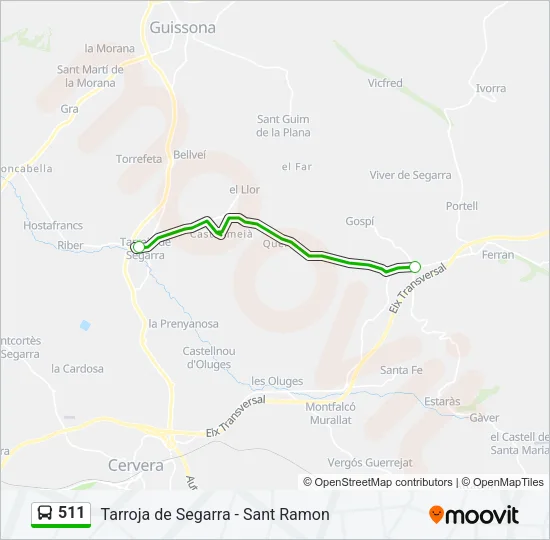 511 Bus Line Map