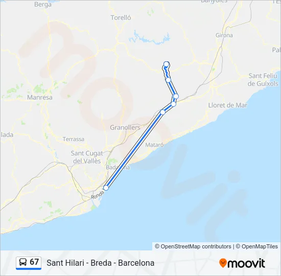 67 Bus Line Map