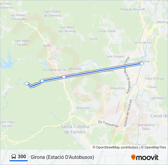 300 Bus Line Map