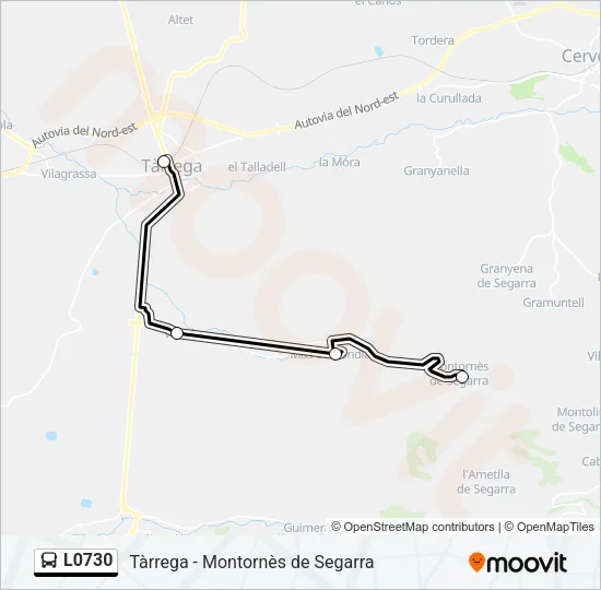 L0730 Bus Line Map