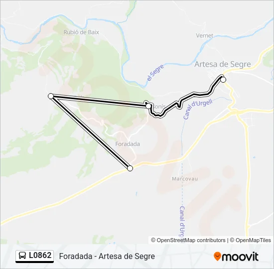 L0862 Bus Line Map