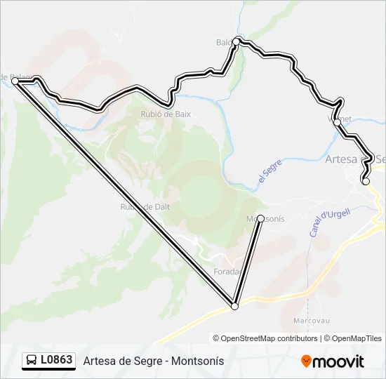 L0863 Bus Line Map