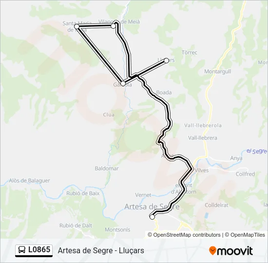 L0865 Bus Line Map