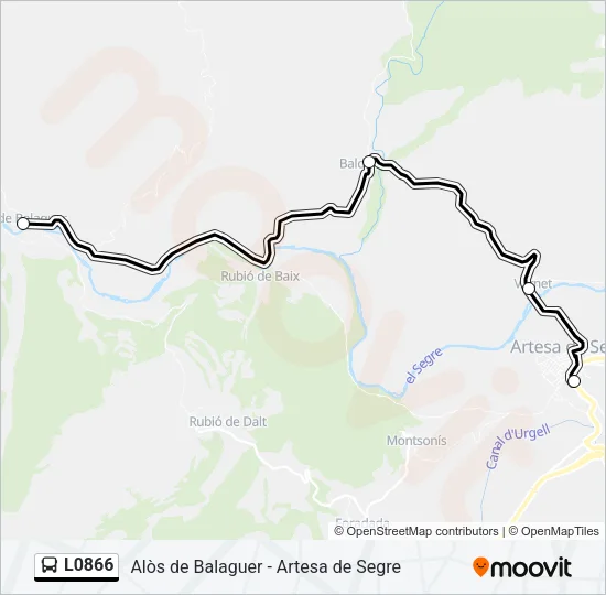 L0866 Bus Line Map