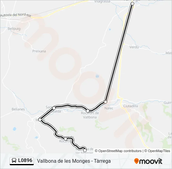 L0896 Bus Line Map