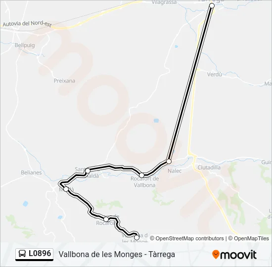 L0896 Bus Line Map