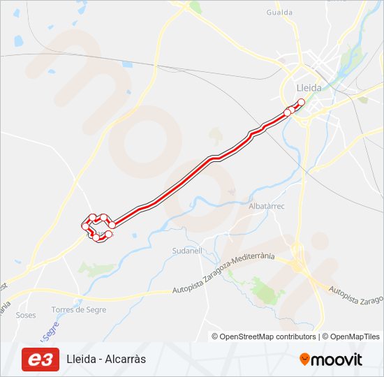 E3 Bus Line Map