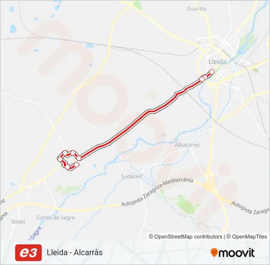 E3 Bus Line Map