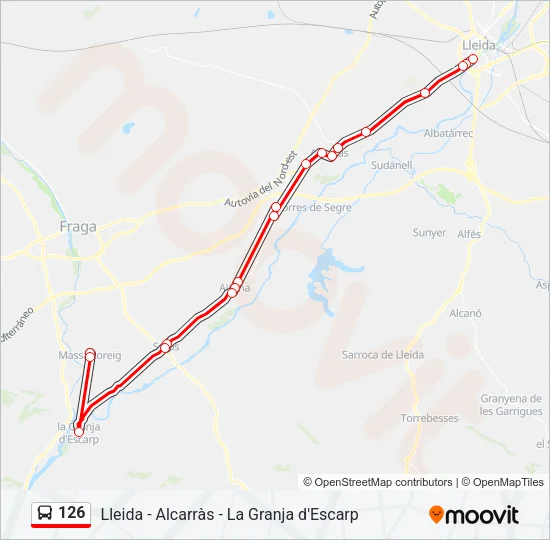 126 Bus Line Map